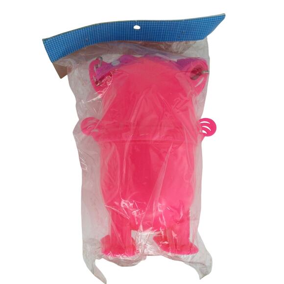 Vintage Neon Hot Pink Expansible Water Bottle 1980's Expandable Bottle NOS - Picture 2 of 5